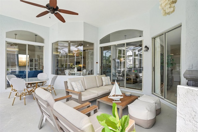 336 Plantation Club Dr, Debary, FL 32713 - view of patio / terrace featuring a ceiling fan and outdoor lounge area