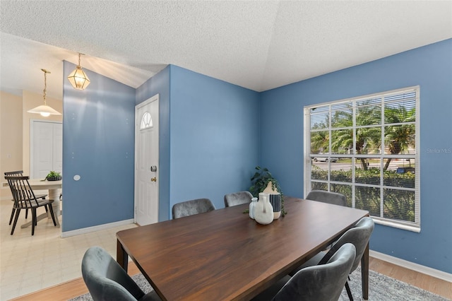 4306 Pebblestone Ct, Orlando, FL 32826 - dining room with plenty of natural light, baseboards, a textured ceiling, and light floors