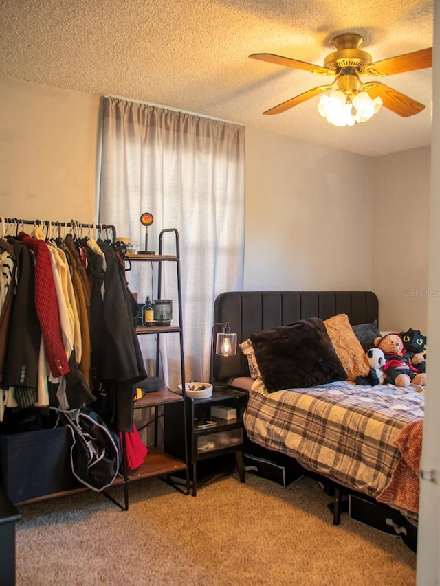 15 Estrella Rd, Debary, FL 32713 - carpeted bedroom featuring a textured ceiling and a ceiling fan