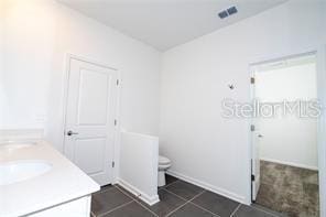 1163 James Paul Rd, Davenport, FL 33837 - bathroom featuring vanity, toilet, and tile patterned floors
