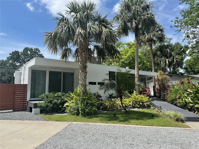 view of front of home with stucco siding