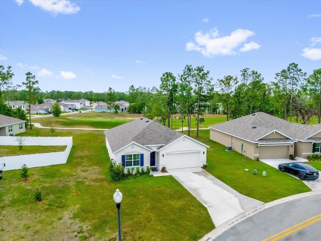 aerial view featuring a residential view