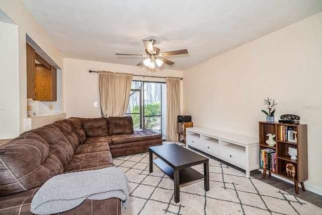 150 Waterfall Way Unit 102, Altamonte Springs, FL 32714 - living area featuring ceiling fan and light wood-style flooring