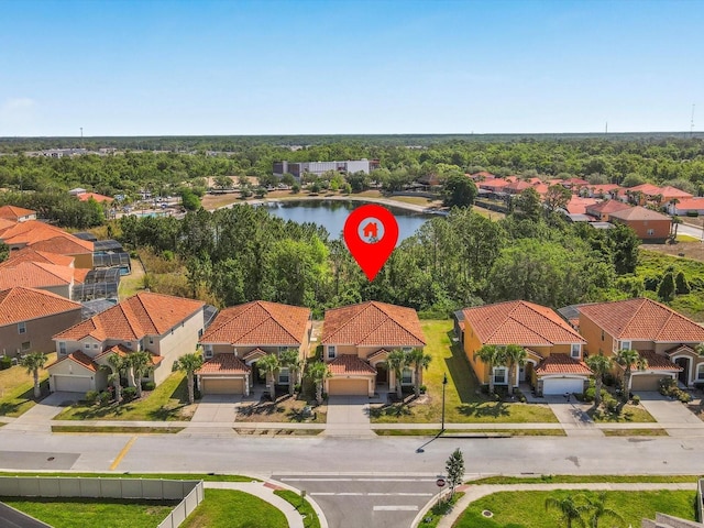 411 Cabello Dr, Davenport, FL 33837 - bird's eye view featuring a residential view and a water view