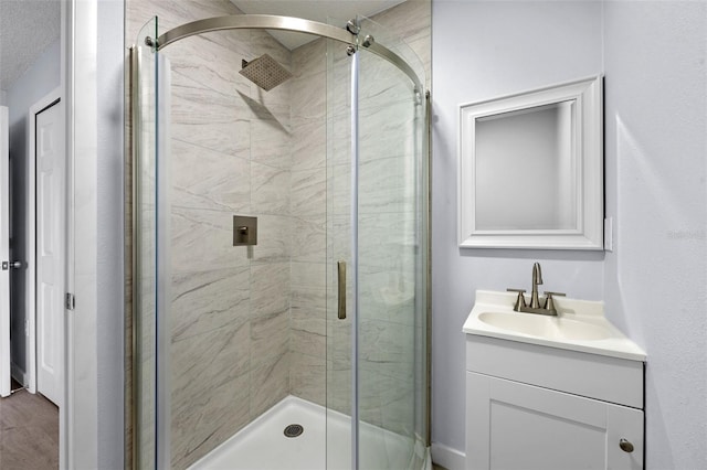 2763 E Waco Dr, Deltona, FL 32738 - bathroom featuring a shower stall and vanity