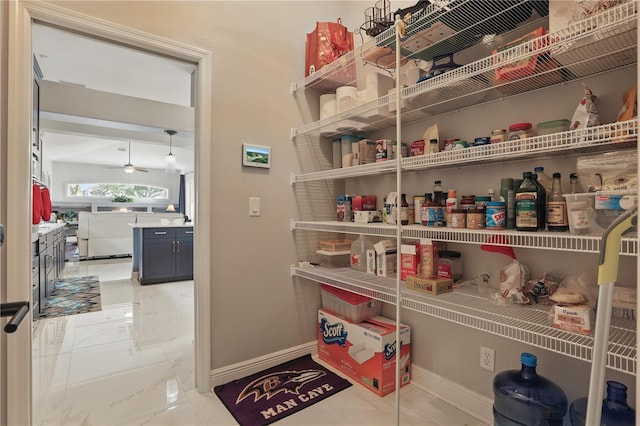 view of storage area