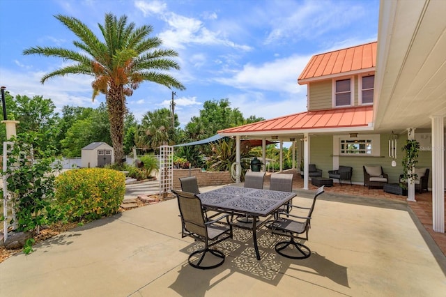 view of patio / terrace featuring outdoor dining area