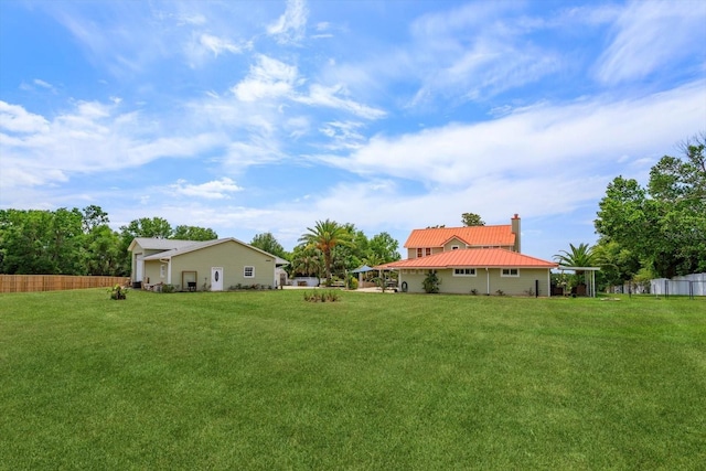 36408 E Eldorado Lake Dr, Eustis, FL 32736 - view of yard with a garage