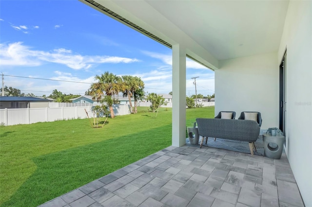 view of patio / terrace with fence