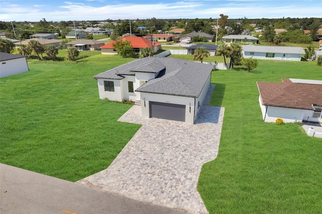bird's eye view with a residential view