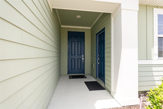 view of exterior entry