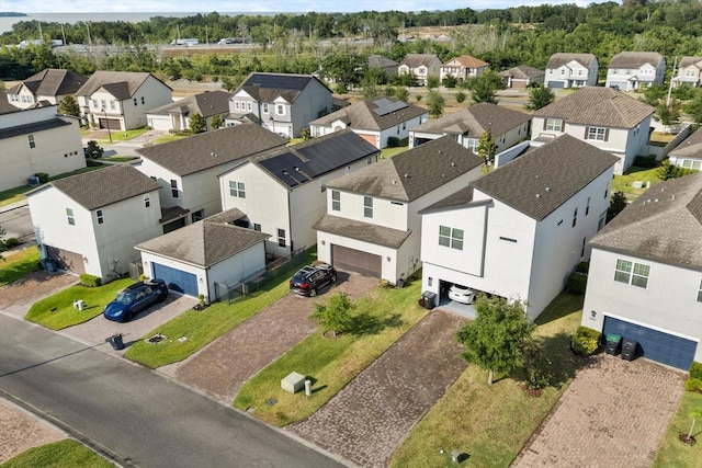 aerial perspective of suburban area