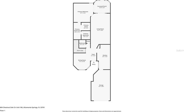 604 Chestnut Oak Cir Unit 106, Altamonte Springs, FL 32701 - home floor plan