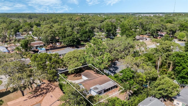 1051 Arden St, Longwood, FL 32750 - birds eye view of property featuring a wooded view
