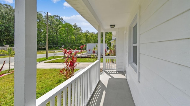 balcony with covered porch