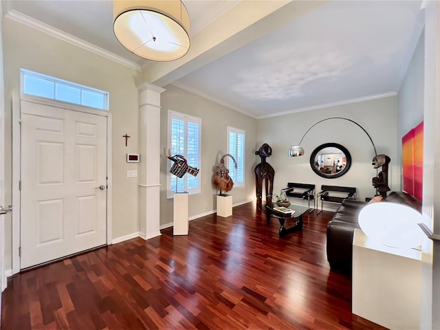 entryway featuring wood finished floors and a healthy amount of sunlight