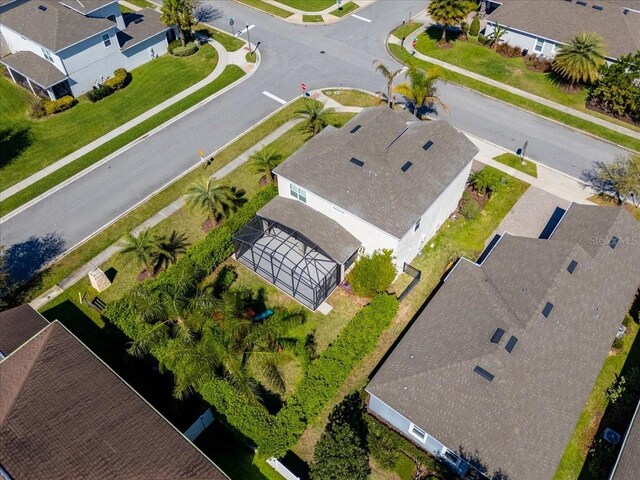 bird's eye view with a residential view