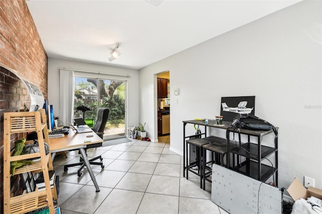 1239 E Ridgewood St, Orlando, FL 32803 - office area featuring track lighting and light tile patterned flooring