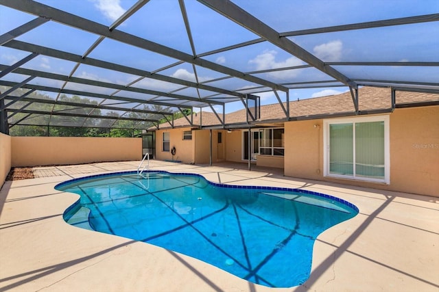 outdoor pool with a patio