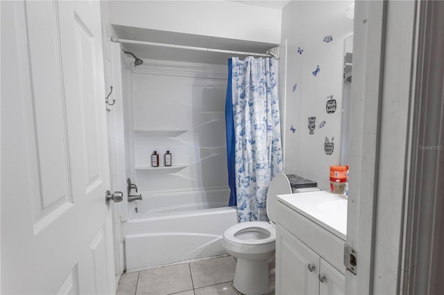 349 Caldbeck Way, Kissimmee, FL 34758 - full bath featuring toilet, shower / bath combination with curtain, tile patterned flooring, and vanity