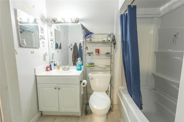 349 Caldbeck Way, Kissimmee, FL 34758 - bathroom with tile patterned floors, shower / bath combo, vanity, and toilet