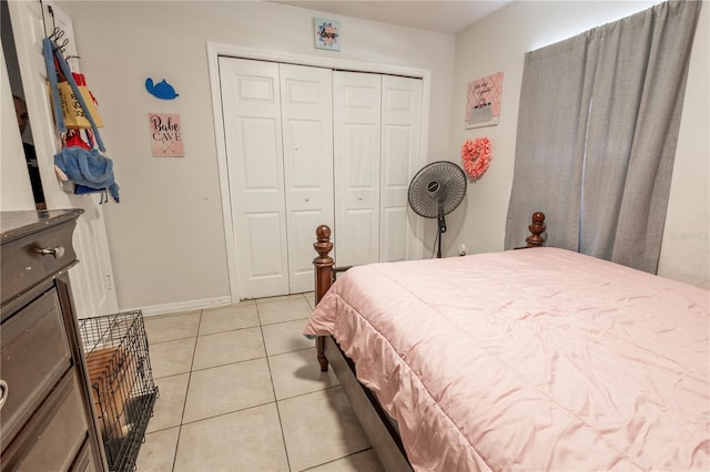 349 Caldbeck Way, Kissimmee, FL 34758 - bedroom with light tile patterned flooring and a closet