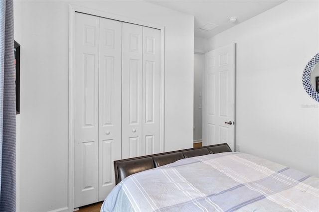 bedroom with a closet