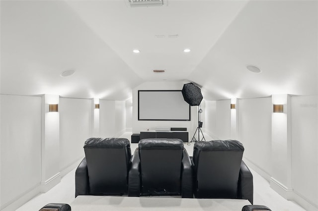 5550 Osprey Isle Ln, Orlando, FL 32819 - cinema room with carpet flooring, recessed lighting, and vaulted ceiling
