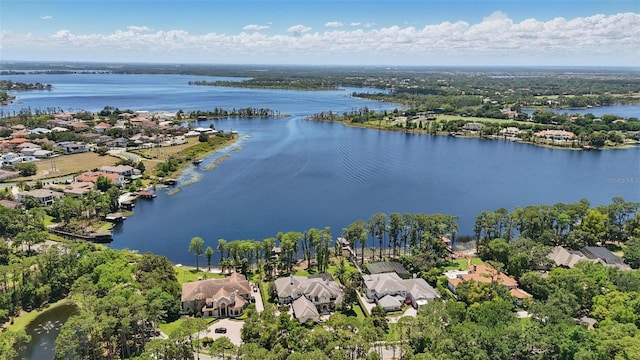 5550 Osprey Isle Ln, Orlando, FL 32819 - birds eye view of property with a water view and a residential view
