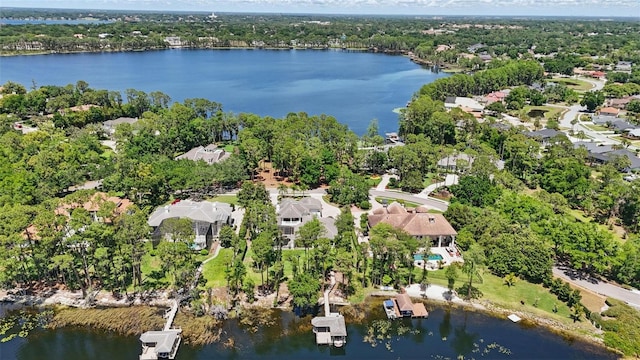 5550 Osprey Isle Ln, Orlando, FL 32819 - drone / aerial view featuring a water view and a residential view