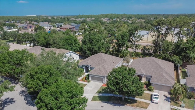 aerial view with a residential view