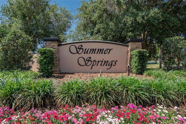 view of community sign