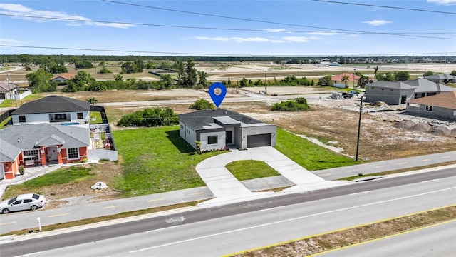 aerial view with a residential view