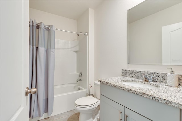 1535 Barberry Dr, Kissimmee, FL 34744 - bathroom with vanity, tile patterned flooring, shower / bath combo, and toilet