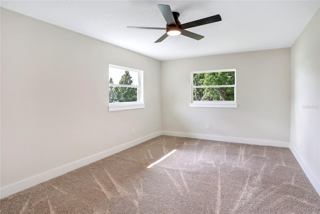40 W Laurel St, Apopka, FL 32703 - empty room featuring a ceiling fan, carpet flooring, a wealth of natural light, and baseboards