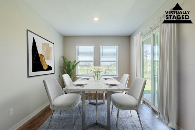 507 Daylily Blvd, Nokomis, FL 34275 - dining room featuring wood finished floors, baseboards, and recessed lighting