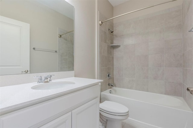 507 Daylily Blvd, Nokomis, FL 34275 - full bathroom featuring toilet, shower / bathtub combination, and vanity