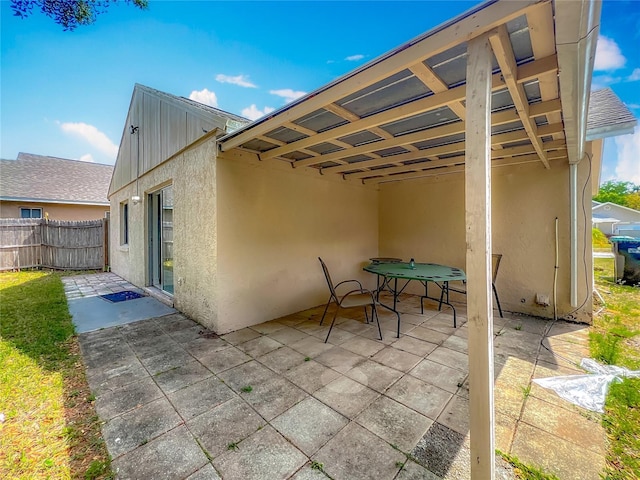 view of patio with fence