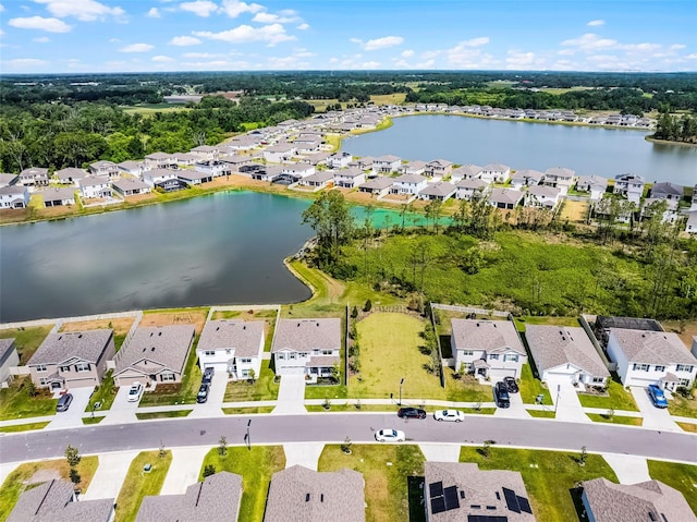 1220 Tahitian Sunrise Dr, Plant City, FL 33565 - birds eye view of property featuring a residential view and a water view