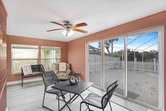 4043 Topsail Trl, New Port Richey, FL 34652 - sunroom with a ceiling fan