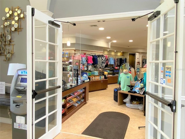 interior space with visible vents and recessed lighting