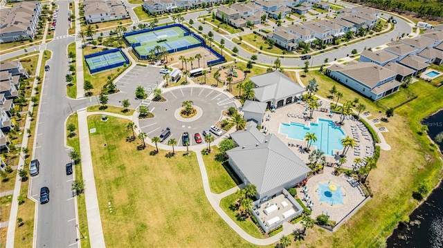 aerial view featuring a residential view