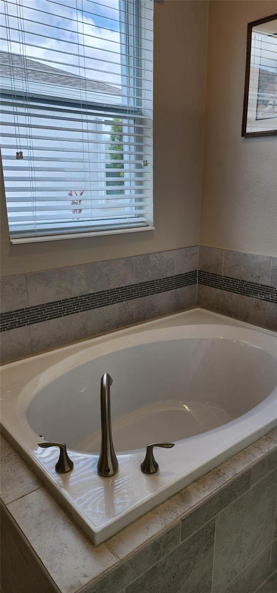 bathroom with a bath