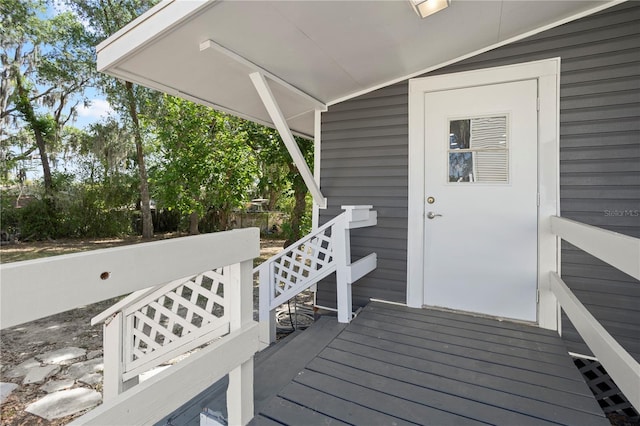 view of doorway to property