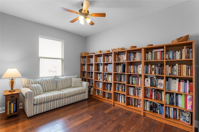 721 Lake Cove Pointe Cir, Winter Garden, FL 34787 - living area with wood finished floors and ceiling fan
