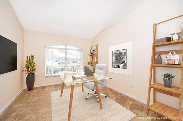2924 Jebidiah Loop, Saint Cloud, FL 34772 - carpeted office space with baseboards and lofted ceiling