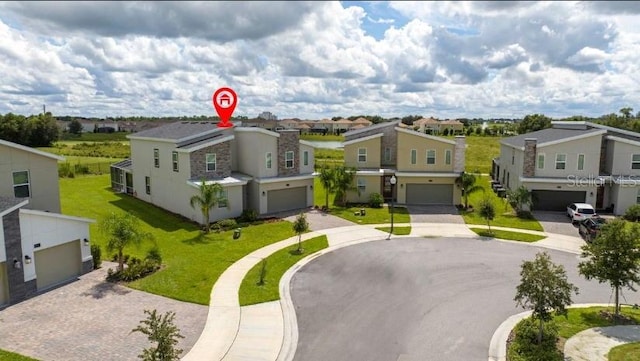 birds eye view of property featuring a residential view