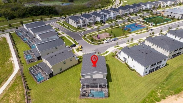 bird's eye view featuring a residential view