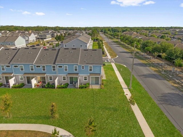 drone / aerial view with a residential view