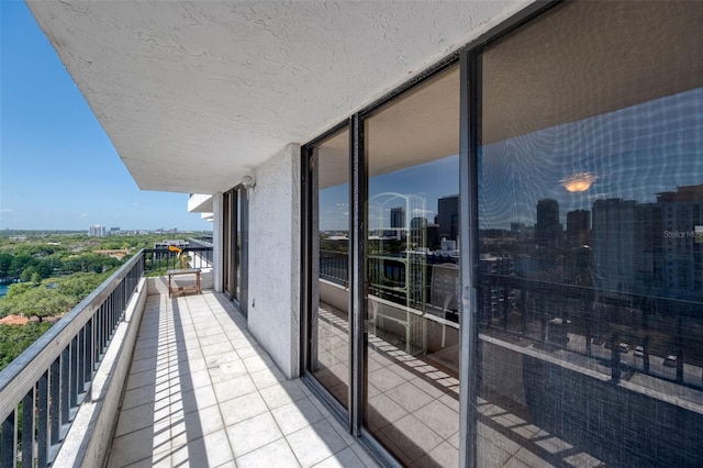 balcony featuring a view of city